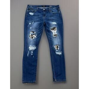 Judy Blue Jeans Women 15/32 Distressed Skinny Fit Mid Rise Denim Casual